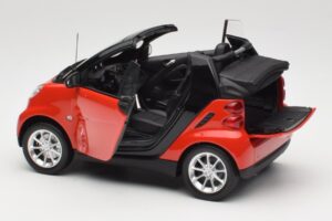 Smart Fortwo W451 Cabrio Roșu Negru Minichamps 1:18 150036333 Metal - imaginea 5 din 8