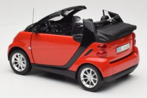 Smart Fortwo W451 Cabrio Roșu Negru Minichamps 1:18 150036333 Metal - imaginea 7 din 8