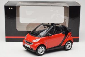 Smart Fortwo W451 Cabrio Roșu Negru Minichamps 1:18 150036333 Metal - imaginea 8 din 8
