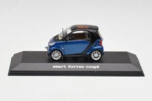 Smart Fortwo Coupe Aqua Albastru Metallic & Negru Minichamps 1:43 Q0022558V001C77Q00 Metal