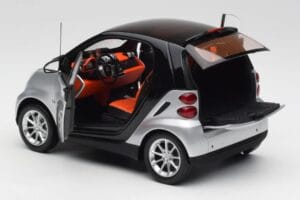 Smart Fortwo Coupé W451 Argintiu & Negru Minichamps 1:18 Q0022528V001C75Q00 Metal - imaginea 5 din 8