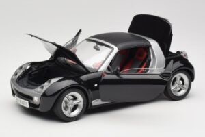 Smart Roadster Negru Bburago 1:18 34099-M1 Metal - imaginea 2 din 8