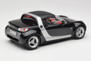 Smart Roadster Negru Bburago 1:18 34099-M1 Metal - imaginea 3 din 8