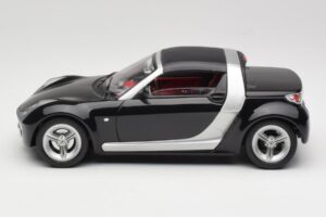 Smart Roadster Negru Bburago 1:18 34099-M1 Metal - imaginea 4 din 8