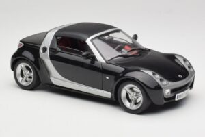Smart Roadster Negru Bburago 1:18 34099-M1 Metal - imaginea 6 din 8