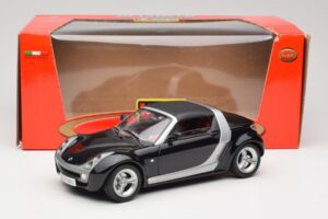 Smart Roadster Negru Bburago 1:18 34099-M1 Metal - imaginea 8 din 8