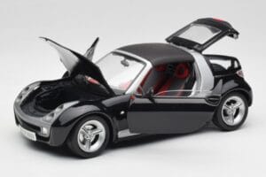 Smart Roadster Albastru Închis Bburago 1:18 34917 Metal - imaginea 2 din 8