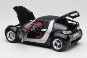 Smart Roadster Albastru Închis Bburago 1:18 34917 Metal - imaginea 5 din 8