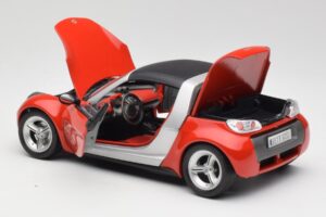 Smart Roadster Roșu Bburago 1:18 34099 Metal - imaginea 5 din 8