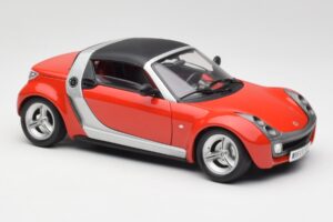 Smart Roadster Roșu Bburago 1:18 34099 Metal - imaginea 6 din 8