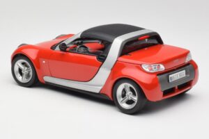 Smart Roadster Roșu Bburago 1:18 34099 Metal - imaginea 7 din 8