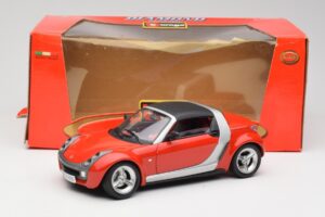 Smart Roadster Roșu Bburago 1:18 34099 Metal - imaginea 8 din 8