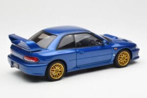 Subaru Impreza 22B Upgraded Version Albastru Cu Jante Aurii AUTOart 1:18 78602 Metal - imaginea 3 din 8