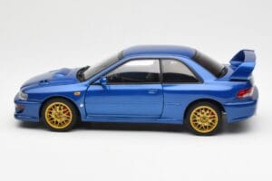 Subaru Impreza 22B Upgraded Version Albastru Cu Jante Aurii AUTOart 1:18 78602 Metal - imaginea 4 din 8