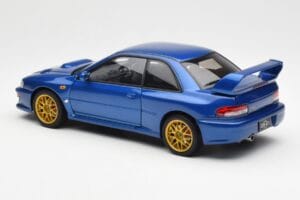 Subaru Impreza 22B Upgraded Version Albastru Cu Jante Aurii AUTOart 1:18 78602 Metal - imaginea 7 din 8