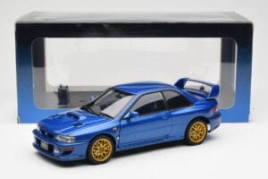 Subaru Impreza 22B Upgraded Version Albastru Cu Jante Aurii AUTOart 1:18 78602 Metal - imaginea 8 din 8
