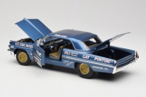 Pontiac Catalina Super Duty Super Stock #655 Albastru 1962 Auto World 1:18 AW201/06 Metal - imaginea 5 din 8