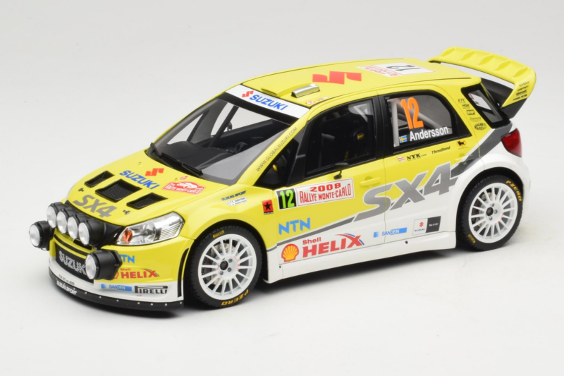 Suzuki SX4 WRC #12 P-G. Andersson / J. Andersson Rally Monte Carlo 2008 Night Version Otto 1:18 OT495 Rășină