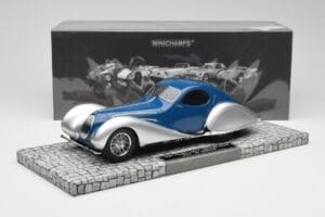 Talbot-Lago T150 C-SS Coupe Albastru Argintiu Minichamps 1:18 107117122 Rășină - imaginea 6 din 6