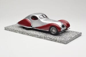 Talbot-Lago T150 C-SS Coupe Argintiu Roșu Minichamps 1:18 107117121 Rășină - imaginea 4 din 6
