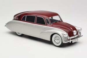 Tatra 87 Argintiu & Roșu Închis MCG 1:18 MCG18067 Metal - imaginea 4 din 6