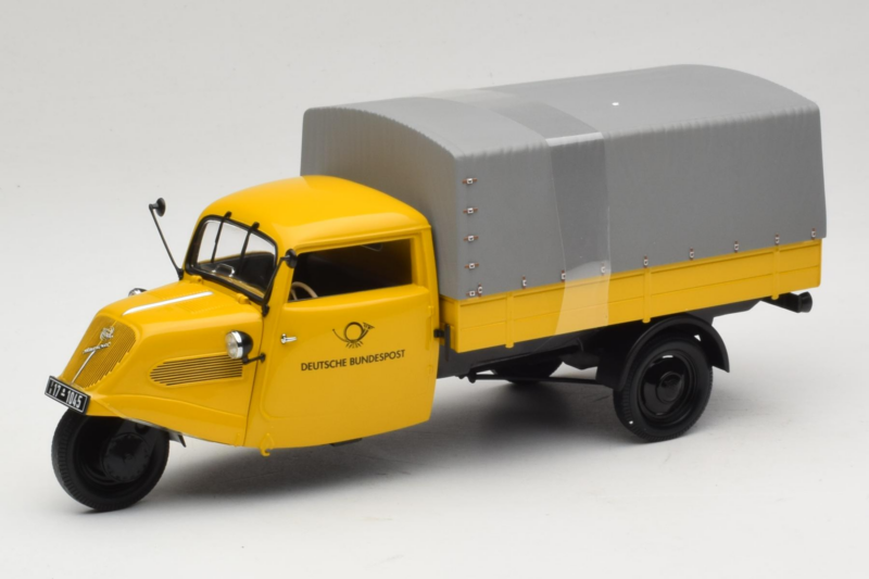 Tempo Hanseat Kastenwagen Deutsche Post Minichamps 1:18 TEMPO001 Metal