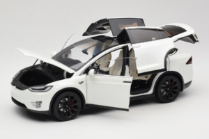 Tesla Model X Alb OEM 1:18 TESLA001 Metal - imaginea 2 din 8