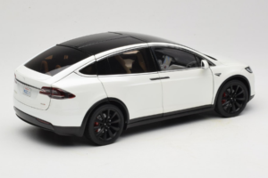 Tesla Model X Alb OEM 1:18 TESLA001 Metal - imaginea 3 din 8
