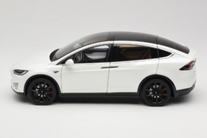 Tesla Model X Alb OEM 1:18 TESLA001 Metal - imaginea 4 din 8