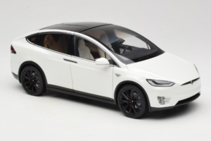 Tesla Model X Alb OEM 1:18 TESLA001 Metal - imaginea 6 din 8