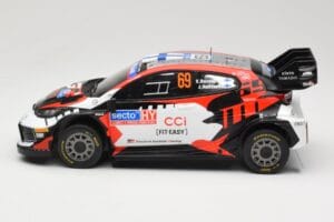 Toyota GR Yaris Rally1 #69 Toyota Gazoo Racing WRT K. Rovanpera / J. Halttunen Rally Finland 2024 IXO 1:18 18RMC218 Metal - imaginea 3 din 6