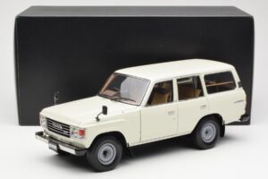 Toyota Land Cruiser J60 Alb Kyosho 1:18 08956W Metal - imaginea 8 din 8