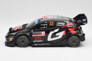 Toyota Yaris Rally1 WRC #33 E. Evans / S. Martin Rally Monte Carlo Night Version 2024 IXO 1:18 18RMC197 Metal - imaginea 3 din 6