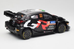 Toyota Yaris Rally1 WRC #33 E. Evans / S. Martin Rally Sweden 2024 IXO 1:18 18RMC200 Metal - imaginea 2 din 6