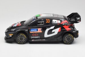 Toyota Yaris Rally1 WRC #33 E. Evans / S. Martin Rally Sweden 2024 IXO 1:18 18RMC200 Metal - imaginea 3 din 6