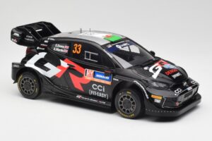 Toyota Yaris Rally1 WRC #33 E. Evans / S. Martin Rally Sweden 2024 IXO 1:18 18RMC200 Metal - imaginea 4 din 6