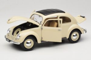 Volkswagen Beetle Type 1 Classic Alb Welly 1:18 18040W Metal - imaginea 2 din 8