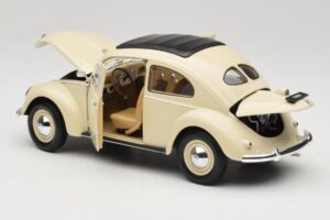 Volkswagen Beetle Type 1 Classic Alb Welly 1:18 18040W Metal - imaginea 5 din 8