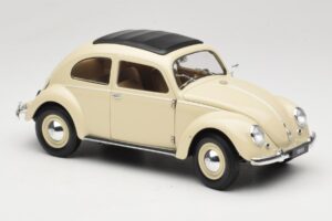 Volkswagen Beetle Type 1 Classic Alb Welly 1:18 18040W Metal - imaginea 6 din 8