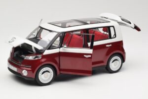 Volkswagen Bulli Minibus Concept Roșu & Alb Norev 1:18 7E9099203BL9 Metal - imaginea 2 din 8