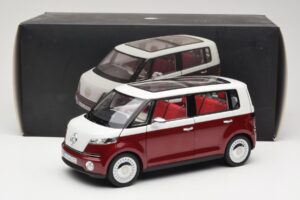 Volkswagen Bulli Minibus Concept Roșu & Alb Norev 1:18 7E9099203BL9 Metal - imaginea 8 din 8