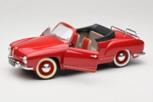 Volkswagen Karmann Ghia Cabriolet Roșu Solido 1:18 8058 Metal - imaginea 2 din 8
