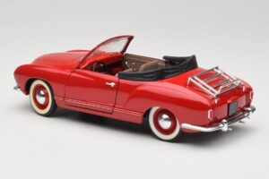 Volkswagen Karmann Ghia Cabriolet Roșu Solido 1:18 8058 Metal - imaginea 5 din 8