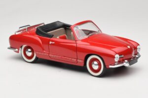 Volkswagen Karmann Ghia Cabriolet Roșu Solido 1:18 8058 Metal - imaginea 6 din 8
