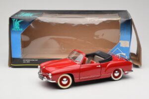 Volkswagen Karmann Ghia Cabriolet Roșu Solido 1:18 8058 Metal - imaginea 8 din 8