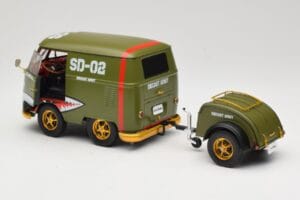 Volkswagen Kool Kombi Army Fighter Green Solido 1:18 S1810901 Metal - imaginea 5 din 8