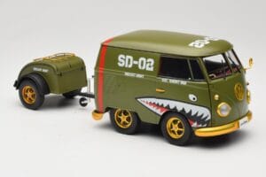 Volkswagen Kool Kombi Army Fighter Green Solido 1:18 S1810901 Metal - imaginea 6 din 8