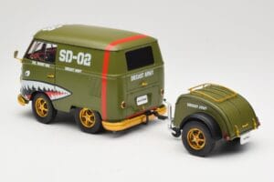 Volkswagen Kool Kombi Army Fighter Green Solido 1:18 S1810901 Metal - imaginea 7 din 8