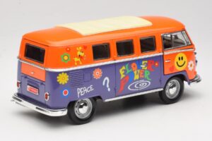 Volkswagen Microbus T1 Flower Power Road Signature 1:18 92329 Metal - imaginea 3 din 8