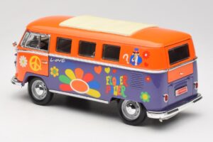 Volkswagen Microbus T1 Flower Power Road Signature 1:18 92329 Metal - imaginea 7 din 8